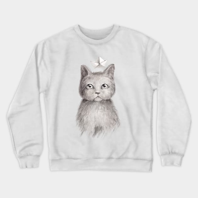 Dream cat Crewneck Sweatshirt by Olya Yatsenko